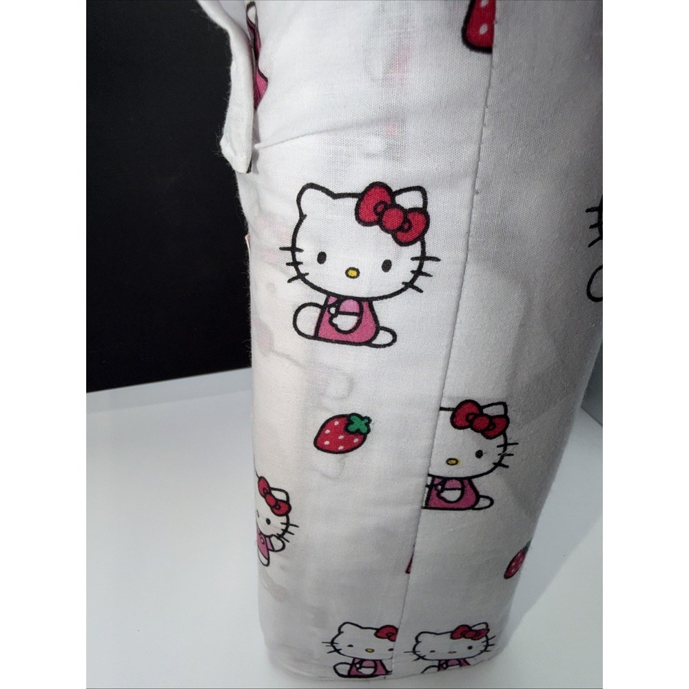 Hello Kitty Queen Sheet Set 100% Cotton Strawberry Milkshake & Hello Kitty Desig - Picture 2 of 4